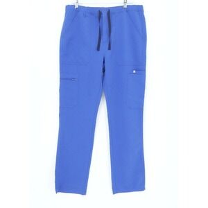 FIGS Scrub Pants Mens Large Blue Cairo Cargo Medical Workwear Nursing Healthcare